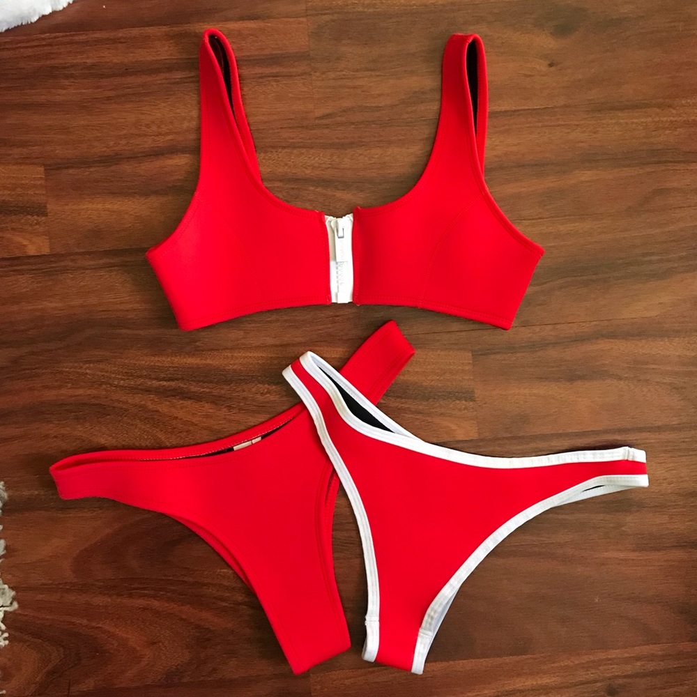 Hoaka Swimwear Kauai Red Set